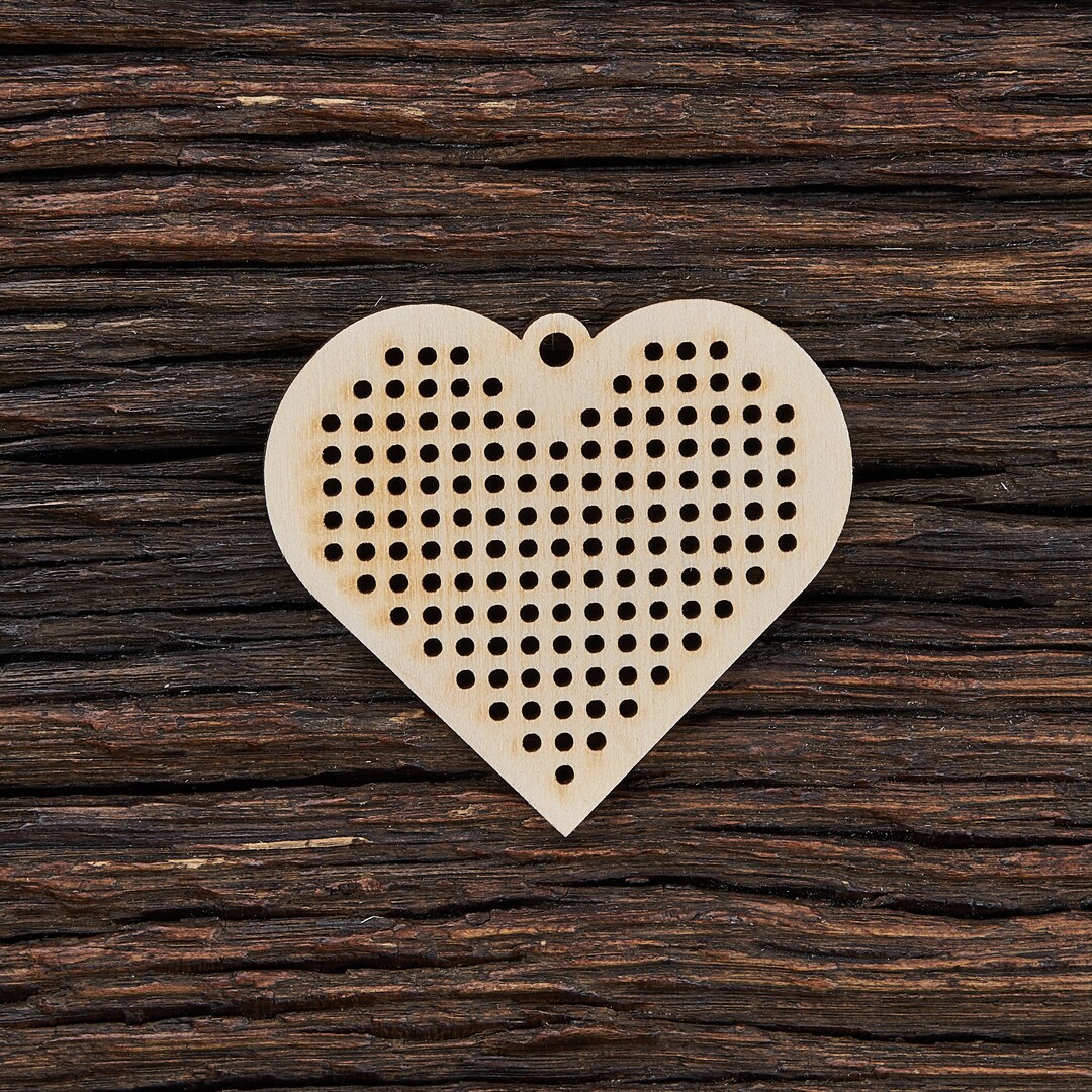 Wooden Cross Stitch Shape for Crafts Laser Cut Cross Stitch Pattern