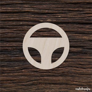 Volante de madera para artesanías y decoraciones - Espacios en blanco de madera - Espacios en blanco artesanales - Forma del volante - Recorte del volante motriz