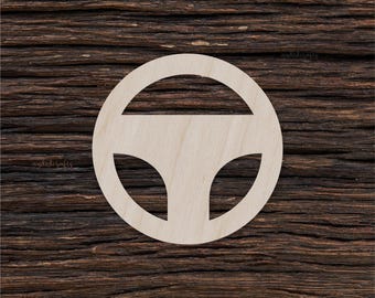 Houten stuur voor knutselen en decoraties - houten vormstukken - vormstukken - stuurvorm - uitsparing aandrijfwiel