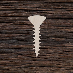 Wooden Screw for Crafts and Decorations - Screw Pendant - Screw Magnet - Screw Necklace