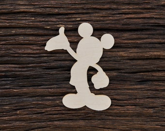 Micky Form aus Holz für Handwerk Und Dekoration - Laser Cut - Maus Kopf - Micky Kopf - Unfertige Micky Form