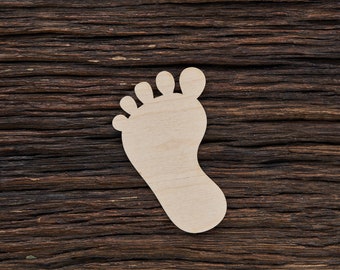 Wooden Baby Feet Shape For Crafts And Decoration - Laser Cut - Baby Shower - Baby Feet - Baby Feet Charm - Baby Footprint