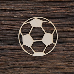 Wooden Soccer Ball Shape For Crafts And Decoration - Laser Cut - Soccer - Ball - Soccer Party - Soccer Gifts