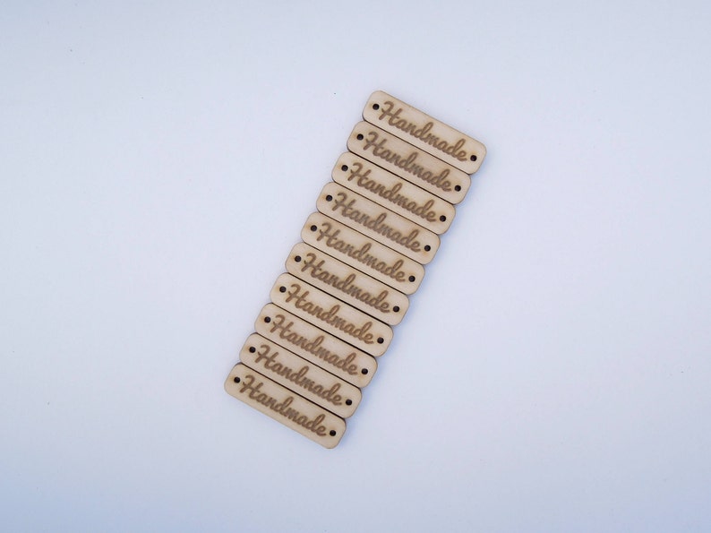 Laser Cut Sewing Labels Product Labels Wooden Tags for Clothing for Crafts Clothing Tags