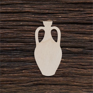 Wooden Amphora Shape For Crafts And Decoration - Laser Cut - Amphora Vase - Antique Amphora - Greek Amphora - Wooden Amphora