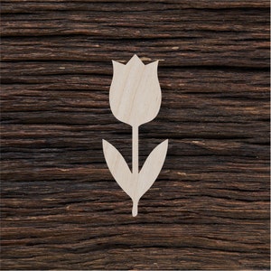 Tulipano in Legno per Artigianato e Decorazioni - Gioielli Tulipano - Collana Tulipano - Ghirlande Tulipano