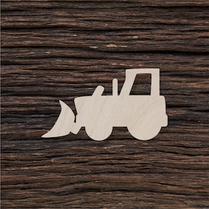 Wooden Bulldozer for Crafts and Decorations - Tonka Bulldozer - Dozer Shape - Bulldozer Dog Tag