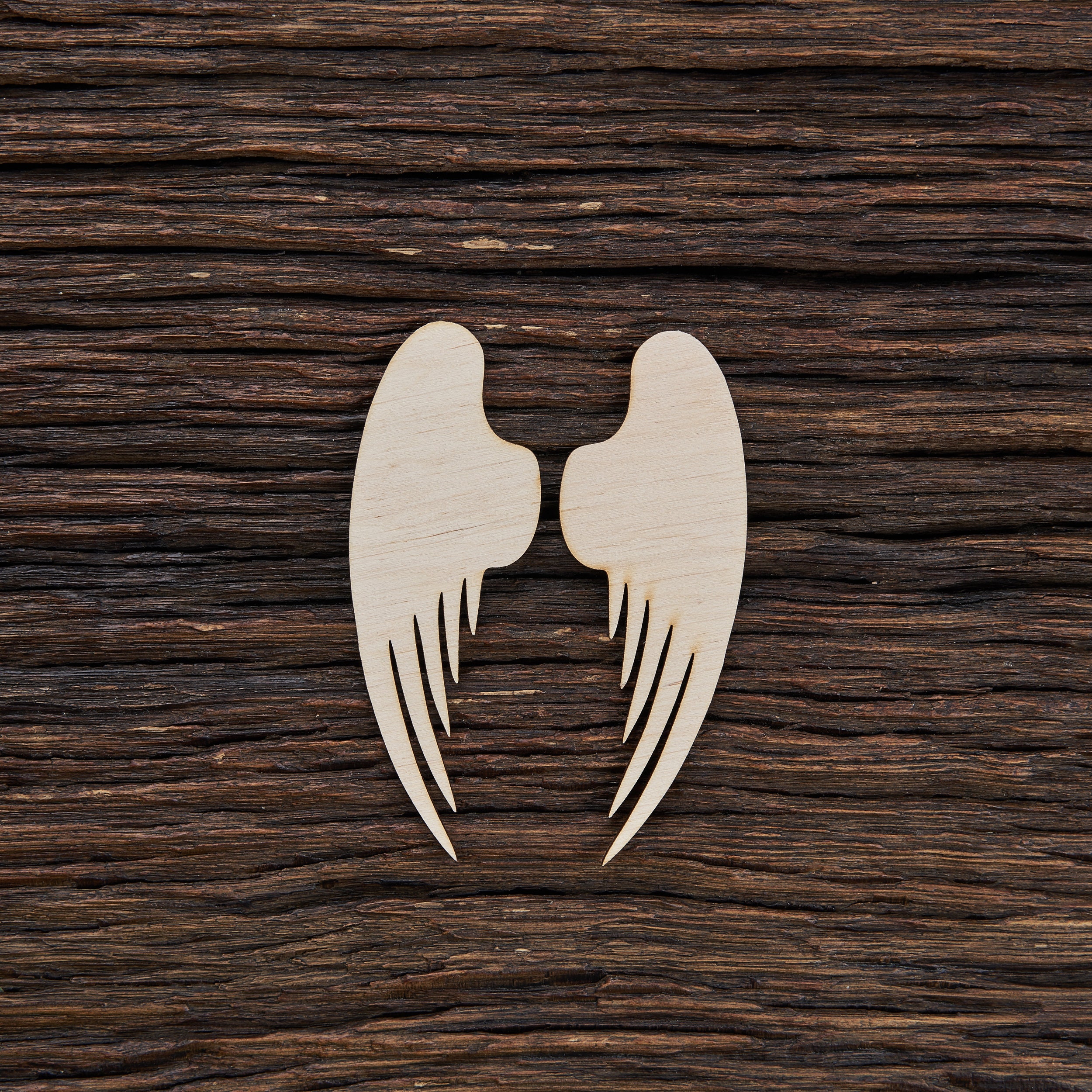 Unfinished Wood Angel Wings Silhouette - Craft- up to 24 DIY 10 / 1/4