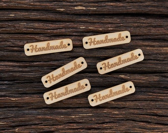 Houten tags voor kleding voor ambachten - Lasergesneden - Productetiketten - Kledinglabels - Naailabels