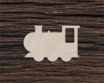 Zugform aus Holz zum Basteln und Dekorieren - Laser cut - Zugausschnitt - Zug Dekoration - Vintage Zug - Weihnachtszug