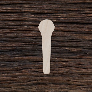 Micrófono de madera para manualidades y decoraciones - Forma de micrófono - Imán de micrófono - Corte de micrófono