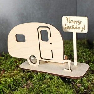 Wooden Retirement Gift Camper Shape For Crafts And Decoration - Laser Cut - Money Gift -  Personalized Gift - Gift For Him -  Gift For Her