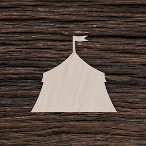 Wooden Circus Tent for Crafts and Decorations - Circus Tent Magnet - Circus Tent Cut Out - Circus Tent Pendant