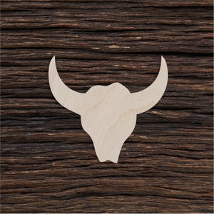 Wooden Cow Skull Shape For Crafts And Decoration - Laser Cut - Bull Skull - Steer Skull - Skull - Animal Skull