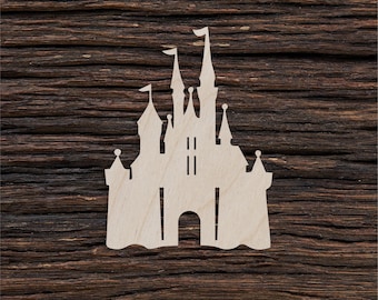 Wooden Castle Shape For Crafts And Decoration - Laser Cut - Mickey Castle - Mouse Castle - Princess Castle