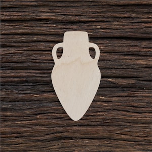 Wooden Amphora Vase Shape For Crafts And Decoration - Laser Cut - Amphora Vase - Antique Amphora - Greek Amphora - Wooden Amphora