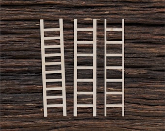 Scala miniatiure in legno per artigianato e decorazione - Taglio laser - Scala in miniatura - Mini Ladder - Decorazione scala - Scala fata