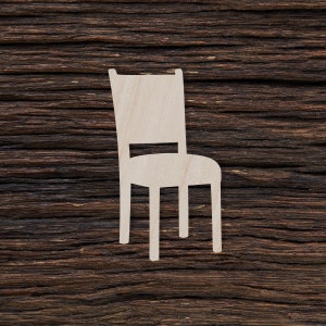 Wooden Chair for Crafts and Decorations - Chair Magnet - Chair Necklace - Chair Shape
