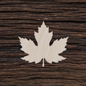 Ahornblatt aus Holz für Basteln und Dekorationen - Ahornblatt Ohrringe - Ahornblatt Halskette - Ahornblatt Anhänger