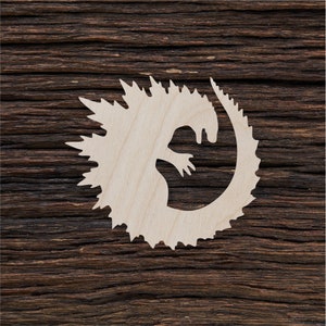 Wooden Dinosaur For Crafts And Decorations - Dinosaur Pin - Dinosaur Clock