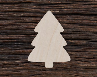 Wooden Simple Christmas Tree for Crafts and Decorations - Christmas Tree - Christmas Tree Decor - Christmas Tree Charm