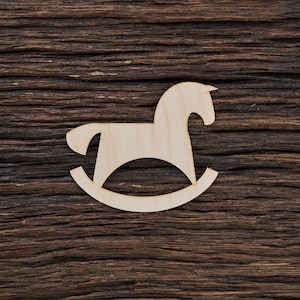 Wooden Rocking Horse Shape For Crafts And Decoration - Laser Cut - Horse - Wooden Rocking Horse - Toy Horse - Wood Rocking Horse