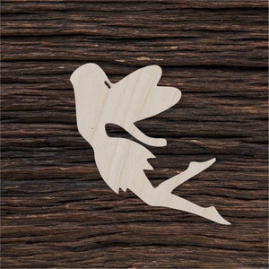 Wooden Fairy for Crafts and Decorations - Wooden Fairy House - Fairy Cut Out - Blank Fairy