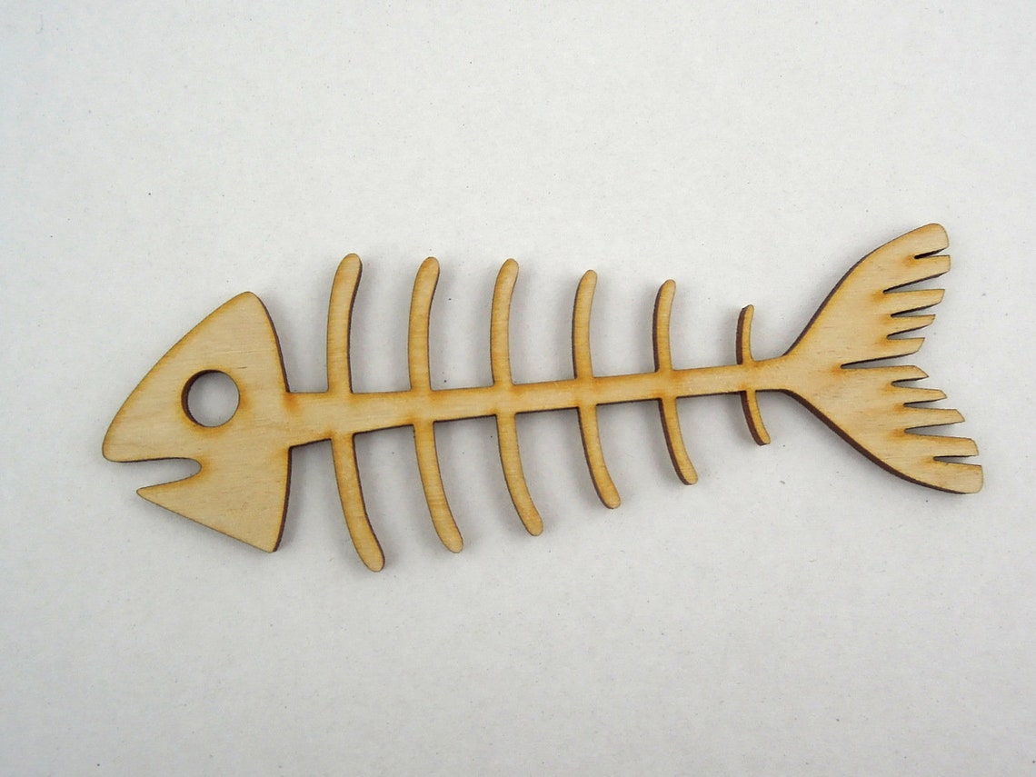 Wooden Fish Skeleton Shape for Crafts and Decoration Laser - Etsy