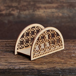 Porta tovaglioli in legno per artigianato - Taglio laser - Porta tovaglioli in legno - Porta lettere - Porta tessuti