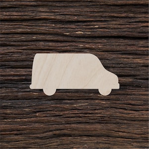 Wooden Delivery Van for Crafts and Decorations - Delivery Van Pin - Blank Delivery Van - Delivery Van Cut Out