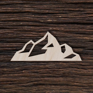 Wooden Mountain Slope for Crafts and Decorations - Mountain Wall Art - Mountain Bracelet - Mountain Wedding - Blank Craft Shape
