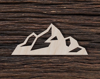 Wooden Mountain Slope for Crafts and Decorations - Mountain Wall Art - Mountain Bracelet - Mountain Wedding - Blank Craft Shape