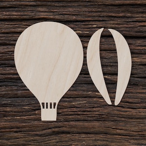 Wooden Air Balloon Shape For Crafts And Decoration - Laser Cut - Hot Air Ballon - Hot Air Balloon - Ballon - Hot Air Ballons