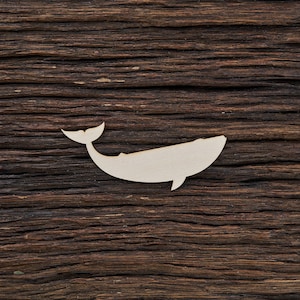Wooden Humpback Whale Shape For Crafts And Decoration - Laser Cut - Whale Art - Whale Decor - Large Whale - Blank Craft Shape