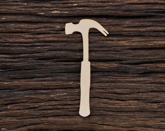 Wooden Hammer Shape For Crafts And Decoration - Laser Cut - Tool Hammer - Nail Hammer -  Hammer - Wooden Sign Hammer