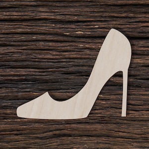 Wooden High Heel Shoes for Crafts and Decorations - High Heel Decor - High Heel Charm - High Heel Mold - Wood Earring Blank