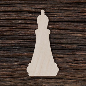Wooden Chess Piece Bishop For Crafts And Decorations - Wooden Blanks - Craft Blanks - Diy Chess Piece - Chess Piece Charm
