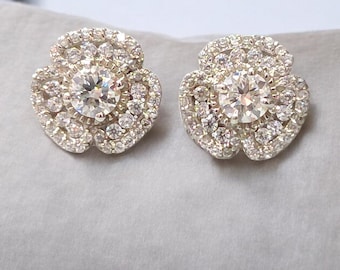 GRA Certified Moissanite Stud Earrings: 925 Sterling Silver, 0.84 Carat