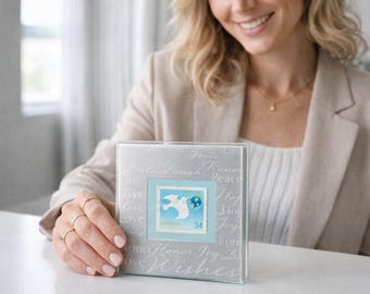 Framed Peace Dove Stamp – Vintage Canadian Postage – UN International Year of Peace Art Gift