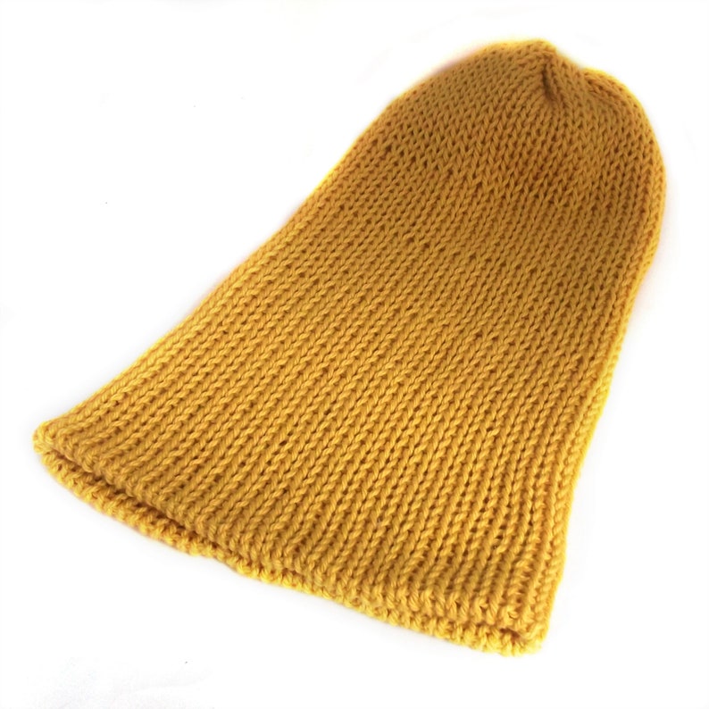 Mustard yellow cotton beanie hat handmade with 100 soft Etsy
