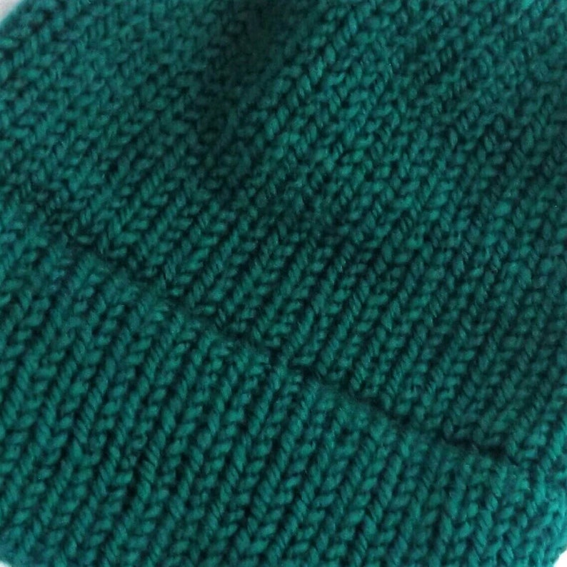 trawler beanie hat with brim soft vegan wool hat this knitted winter hat will fit women Knit teal hat men and teens