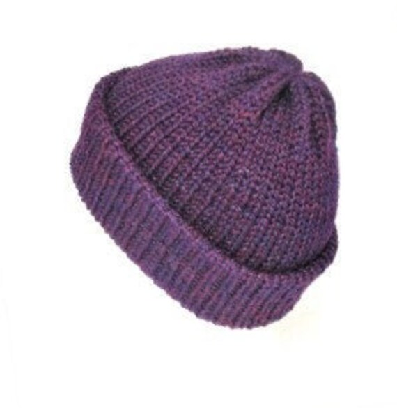purple fisherman beanie