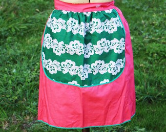 Green and Red Vintage Apron