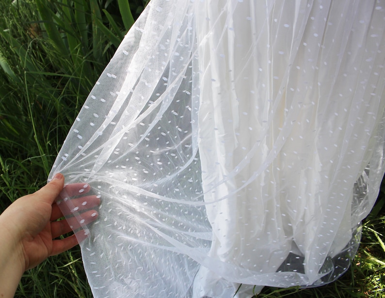 Vintage Polka Dot Lace Wedding Dress