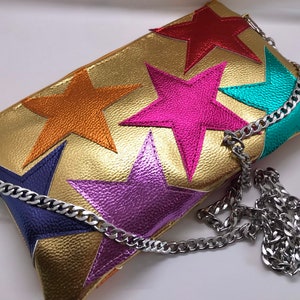 Design your own star faux leather bag