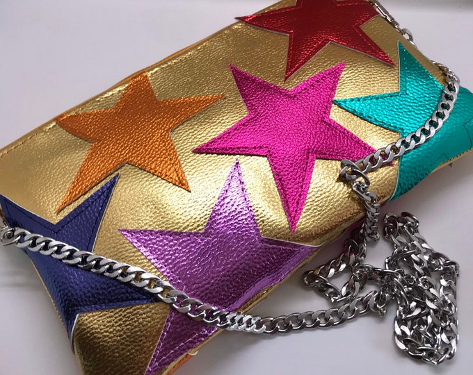 Design your own star faux leather bag