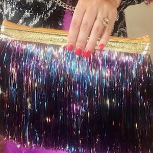 Design your own tinsel fringe bag
