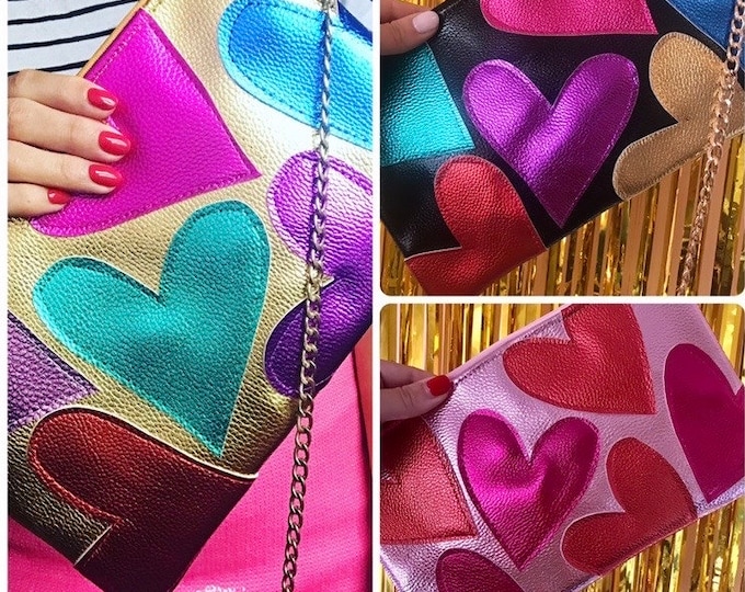 Design your own heart metallic bag