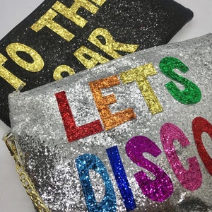 Choose colours personalised glitter bag