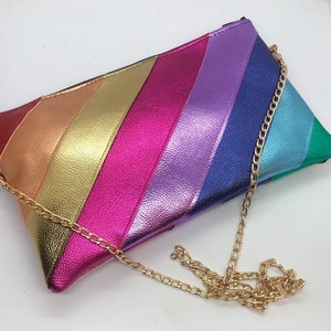 Metallic rainbow made to order bag
